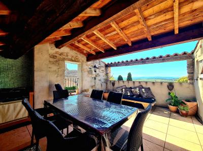 Old Stone Barn Entirely Renovated With 178 M2 Of Living Space, Courtyard, Terrace With Panoramic Vie